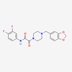 2-(4-(benzo[d][1,3]dioxol-5-ylmethyl)piperazin-1-yl)-N-(3,4-difluorophenyl)-2-oxoacetamide