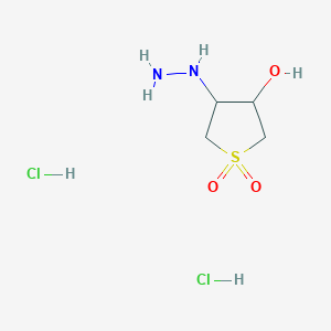 3-Hydrazinyl-4-hydroxytetrahydrothiophene 1,1-dioxide dihydrochloride