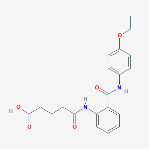 molecular formula C20H22N2O5 B250063 5-{2-[(4-Ethoxyanilino)carbonyl]anilino}-5-oxopentanoic acid 