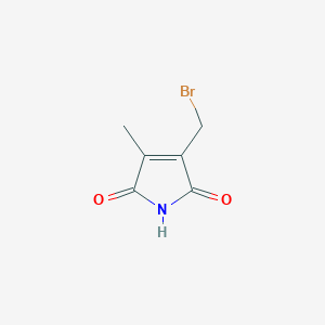 molecular formula C6H6BrNO2 B2500633 3-(溴甲基)-4-甲基-2,5-二氢-1H-吡咯-2,5-二酮 CAS No. 208333-70-4