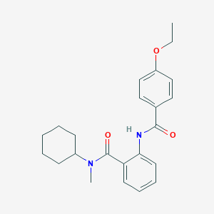 molecular formula C23H28N2O3 B250064 N-cyclohexyl-2-[(4-ethoxybenzoyl)amino]-N-methylbenzamide 