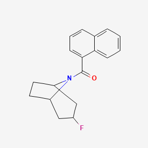 molecular formula C18H18FNO B2500641 (3-Fluoro-8-azabicyclo[3.2.1]octan-8-yl)-naphthalen-1-ylmethanone CAS No. 2309310-91-4