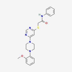 molecular formula C23H25N5O2S B2500646 2-(4-{2-[4-(3-Methoxyphenyl)piperazin-1-yl]-1-methyl-2-oxoethoxy}phenyl)quinoxaline CAS No. 1251615-42-5