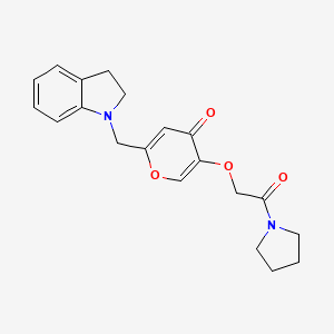 2-(2,3-Dihydroindol-1-ylmethyl)-5-(2-oxo-2-pyrrolidin-1-ylethoxy)pyran-4-one