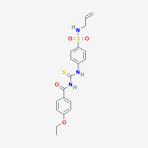 molecular formula C19H21N3O4S2 B250065 N-allyl-4-({[(4-ethoxybenzoyl)amino]carbothioyl}amino)benzenesulfonamide 