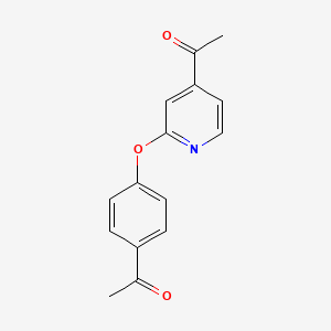 molecular formula C15H13NO3 B2500652 4-乙酰基-2-(4-乙酰基苯氧基)吡啶 CAS No. 1607436-57-6