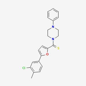 (5-(3-Chloro-4-methylphenyl)furan-2-yl)(4-phenylpiperazin-1-yl)methanethione