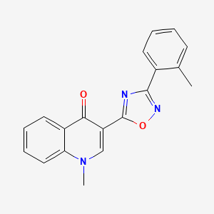 molecular formula C19H15N3O2 B2500657 1-methyl-3-(3-(o-tolyl)-1,2,4-oxadiazol-5-yl)quinolin-4(1H)-one CAS No. 1207052-28-5