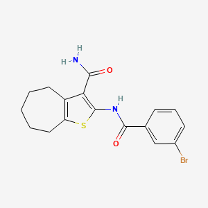 2-(3-bromobenzamido)-5,6,7,8-tetrahydro-4H-cyclohepta[b]thiophene-3-carboxamide