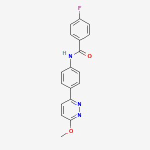 4-fluoro-N-(4-(6-methoxypyridazin-3-yl)phenyl)benzamide
