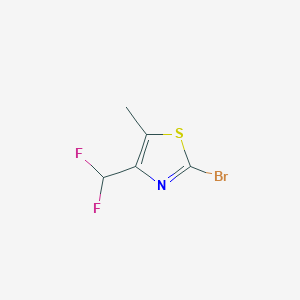 molecular formula C5H4BrF2NS B2500664 2-Bromo-4-(difluoromethyl)-5-methyl-1,3-thiazole CAS No. 2248362-78-7