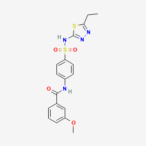 N-(4-(N-(5-ethyl-1,3,4-thiadiazol-2-yl)sulfamoyl)phenyl)-3-methoxybenzamide