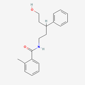 molecular formula C19H23NO2 B2500669 N-(5-hydroxy-3-phenylpentyl)-2-methylbenzamide CAS No. 1788833-20-4