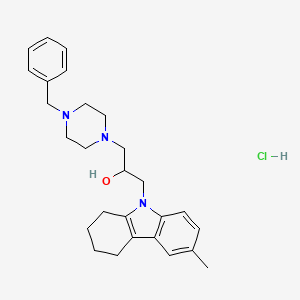 molecular formula C27H36ClN3O B2500671 1-(4-benzylpiperazin-1-yl)-3-(6-methyl-3,4-dihydro-1H-carbazol-9(2H)-yl)propan-2-ol hydrochloride CAS No. 1215803-96-5