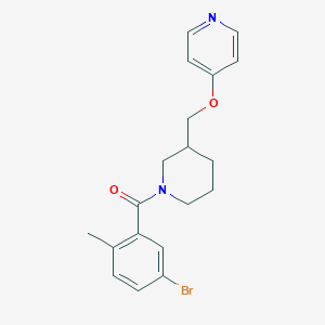 molecular formula C19H21BrN2O2 B2500678 (5-Bromo-2-methylphenyl)-[3-(pyridin-4-yloxymethyl)piperidin-1-yl]methanone CAS No. 2380040-41-3