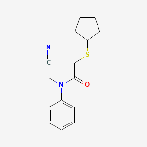 N-(cyanomethyl)-2-(cyclopentylsulfanyl)-N-phenylacetamide