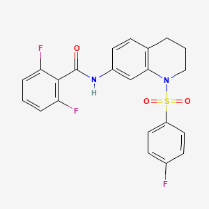 2,6-difluoro-N-(1-((4-fluorophenyl)sulfonyl)-1,2,3,4-tetrahydroquinolin-7-yl)benzamide