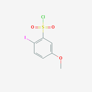 molecular formula C7H6ClIO3S B2500685 2-Iodo-5-methoxybenzenesulfonyl chloride CAS No. 1247754-99-9