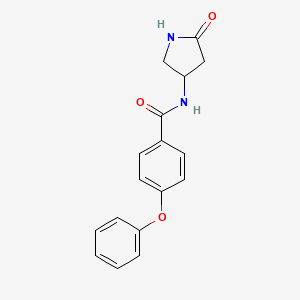 molecular formula C17H16N2O3 B2500693 N-(5-oxopyrrolidin-3-yl)-4-phenoxybenzamide CAS No. 1351619-26-5