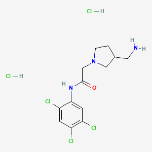 2-[3-(Aminomethyl)pyrrolidin-1-yl]-N-(2,4,5-trichlorophenyl)acetamide;dihydrochloride