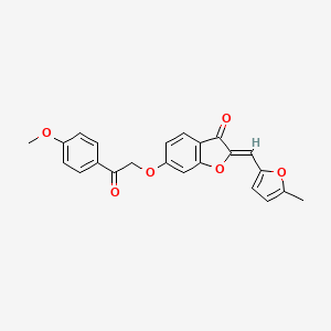 molecular formula C23H18O6 B2500700 (Z)-6-(2-(4-methoxyphenyl)-2-oxoethoxy)-2-((5-methylfuran-2-yl)methylene)benzofuran-3(2H)-one CAS No. 622797-23-3