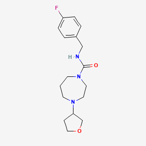 N-(4-fluorobenzyl)-4-(tetrahydrofuran-3-yl)-1,4-diazepane-1-carboxamide