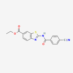 Ethyl 2-(4-cyanobenzamido)benzo[d]thiazole-6-carboxylate