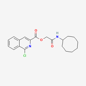 (Cyclooctylcarbamoyl)methyl 1-chloroisoquinoline-3-carboxylate
