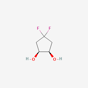 molecular formula C5H8F2O2 B2500716 (1R,2S)-4,4-二氟环戊烷-1,2-二醇 CAS No. 2173082-22-7