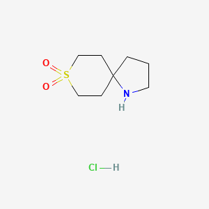 molecular formula C8H16ClNO2S B2500717 8-硫代-1-氮杂螺[4.5]癸烷 8,8-二氧化物 盐酸盐 CAS No. 1892670-69-7