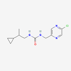 molecular formula C12H17ClN4O B2500723 1-[(5-Chloropyrazin-2-yl)methyl]-3-(2-cyclopropylpropyl)urea CAS No. 2190090-44-7