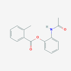 molecular formula C16H15NO3 B250073 2-(Acetylamino)phenyl 2-methylbenzoate 