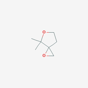 molecular formula C7H12O2 B2500732 7,7-Dimethyl-1,6-dioxaspiro[2.4]heptane CAS No. 1881573-80-3