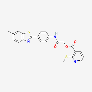molecular formula C23H19N3O3S2 B2500733 [2-[4-(6-Methyl-1,3-benzothiazol-2-yl)anilino]-2-oxoethyl] 2-methylsulfanylpyridine-3-carboxylate CAS No. 380161-75-1