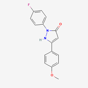 molecular formula C16H13FN2O2 B2500734 1-(4-fluorophenyl)-3-(4-methoxyphenyl)-1H-pyrazol-5-ol CAS No. 1006583-02-3