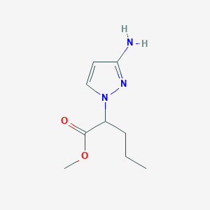 molecular formula C9H15N3O2 B2500735 Methyl 2-(3-aminopyrazol-1-yl)pentanoate CAS No. 2248336-70-9