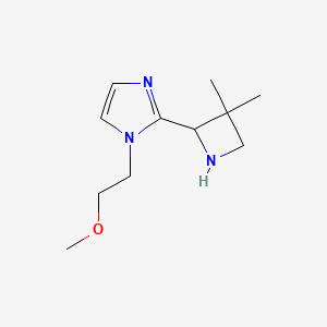molecular formula C11H19N3O B2500741 2-(3,3-二甲基吖啶-2-基)-1-(2-甲氧基乙基)-1H-咪唑 CAS No. 2044902-49-8