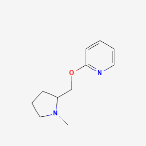 molecular formula C12H18N2O B2500747 4-Methyl-2-[(1-methylpyrrolidin-2-yl)methoxy]pyridine CAS No. 2198020-02-7