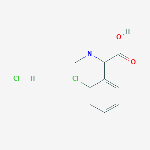 molecular formula C10H13Cl2NO2 B2500749 2-(2-氯苯基)-2-(二甲基氨基)乙酸盐酸盐 CAS No. 1956309-78-6