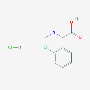 molecular formula C10H13Cl2NO2 B2500749 2-(2-Chlorophenyl)-2-(dimethylamino)acetic acid hydrochloride CAS No. 1956309-78-6