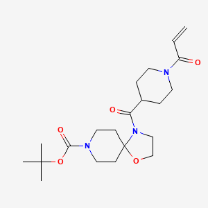 B2500750 Tert-butyl 4-(1-prop-2-enoylpiperidine-4-carbonyl)-1-oxa-4,8-diazaspiro[4.5]decane-8-carboxylate CAS No. 2361681-39-0