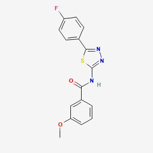 molecular formula C16H12FN3O2S B2500756 N-[5-(4-fluorophenyl)-1,3,4-thiadiazol-2-yl]-3-methoxybenzamide CAS No. 330678-15-4