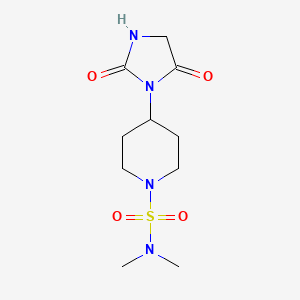 molecular formula C10H18N4O4S B2500763 4-(2,5-dioxoimidazolidin-1-yl)-N,N-dimethylpiperidine-1-sulfonamide CAS No. 2034358-89-7