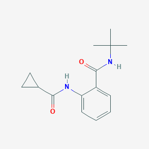 molecular formula C15H20N2O2 B250078 N-(tert-butyl)-2-[(cyclopropylcarbonyl)amino]benzamide 