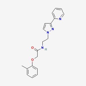 molecular formula C19H20N4O2 B2500786 N-(2-(3-(pyridin-2-yl)-1H-pyrazol-1-yl)ethyl)-2-(o-tolyloxy)acetamide CAS No. 1448028-25-8