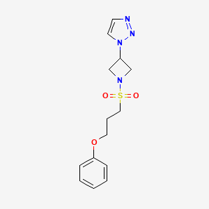 1-(1-((3-phenoxypropyl)sulfonyl)azetidin-3-yl)-1H-1,2,3-triazole