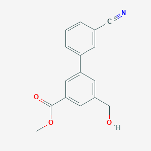 molecular formula C16H13NO3 B2500788 Methyl 3-(3-cyanophenyl)-5-(hydroxymethyl)benzoate CAS No. 225657-76-1