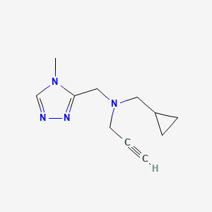 molecular formula C11H16N4 B2500804 N-(环丙基甲基)-N-[(4-甲基-1,2,4-三唑-3-基)甲基]丙-2-炔-1-胺 CAS No. 1465374-93-9