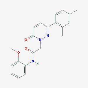 molecular formula C21H21N3O3 B2500818 2-[3-(2,4-dimethylphenyl)-6-oxopyridazin-1-yl]-N-(2-methoxyphenyl)acetamide CAS No. 941930-57-0