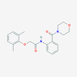 molecular formula C21H24N2O4 B250082 2-(2,6-dimethylphenoxy)-N-[2-(4-morpholinylcarbonyl)phenyl]acetamide 